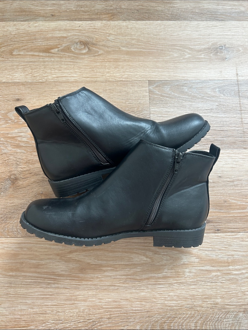 Sonoma Black Ankle Boots with Side Zips